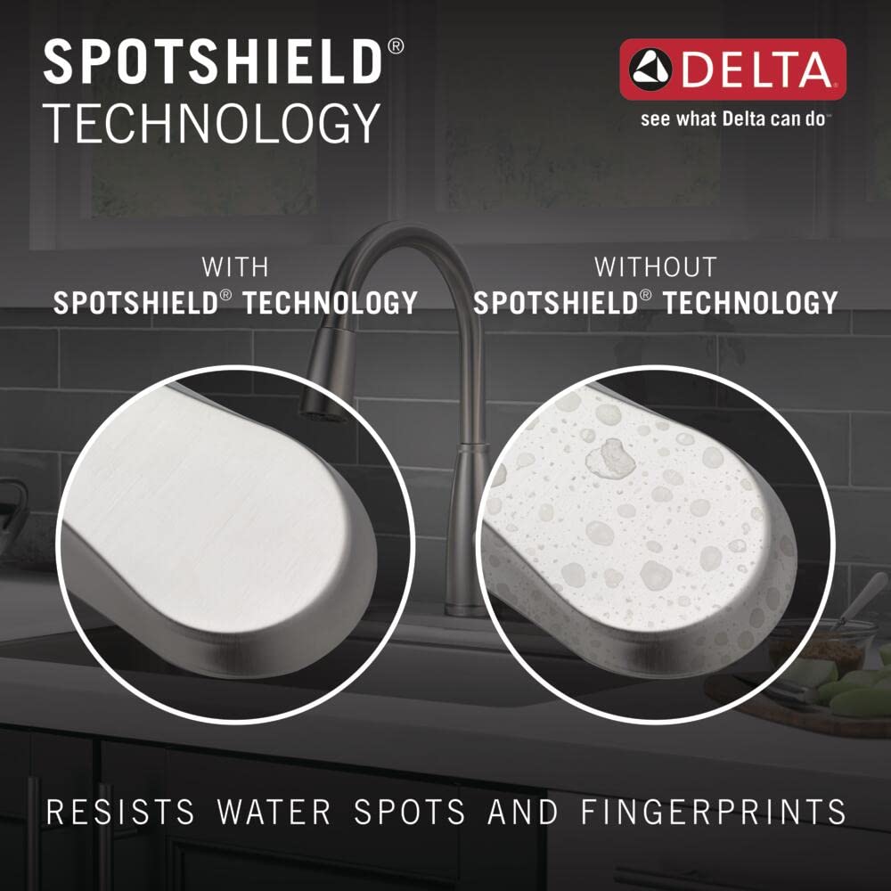 Delta Faucet Keele Spotshield Stainless Kitchen Faucet With Pull Down Sprayer,Kitchen Sink Faucet For Kitchen Sink, Magnetic Doc